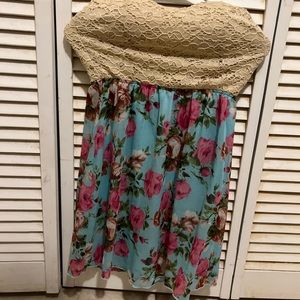 Strapless summer dress